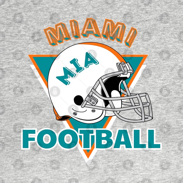 Miami Football Vintage Style by Borcelle Vintage Apparel 